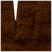 Dents Gestrickte Streifen-Manschettenhandschuhe – Schokoladenbraun