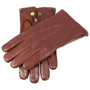 Dents Mendip Wool-Lined Leather Officer's Gloves - English Tan