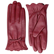 Dents Mosie lederen touchscreen-handschoenen - Shiraz Burgundy