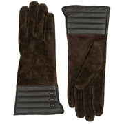 Dents Olivette Touchscreen Water Resistant Suede Gloves - Mocca Brown