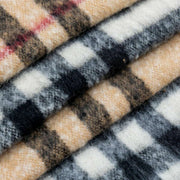 Dents Karierter Deckenschal mit Karomuster – Toffee Beige/Schwarz