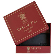 Dents Severn Leather RFID Blocking Card Holder - Black/Dark Tan