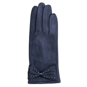 Dents Touchscreen Velour-Lined Faux Suede Gloves - Navy