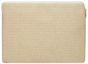 Hindbag Ava Medium Weave 15inch Laptop Case - Nude Beige