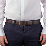 dents-woven-leather-and-cotton-belt---blue-34491118