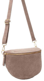 Elie Beaumont Suede Grote Sling Bag - Mink Beige