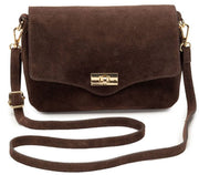 Elie Beaumont Suede Midi Twist Bag - Chocoladebruin
