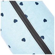 Roka Mayfair Petite trousse de toilette en toile de coton - Imprimé coeur bleu