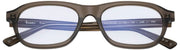 MessyWeekend Travis Blue Light Reading Glasses - Clear/Olive Green