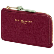 Porte-cartes Elie Beaumont - Vin rouge/vert menthe