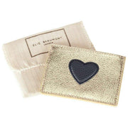 Elie Beaumont Heart Kartenetui – Gold/Marineblau