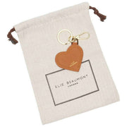 Elie Beaumont Herz-Schlüsselanhänger – Hellbraun