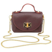 Elie Beaumont Mini Bambou Tasche – Burgunderrot