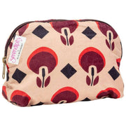Elie Beaumont Serendipity Fluwelen Cosmetisch Etui - Koffie Geo Tulp Bruin