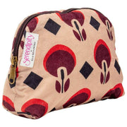 Elie Beaumont Serendipity Fluwelen Cosmetisch Etui - Koffie Geo Tulp Bruin
