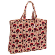 Elie Beaumont Serendipity Samt-Einkaufstasche – Coffee Geo Tulip Brown