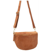 Grand sac à bandoulière en daim Elie Beaumont - Tan