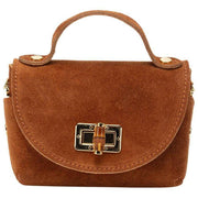 Elie Beaumont Wildleder Mini Bambou Tasche - Hellbraun