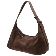 Elie Beaumont Wildleder-Slouch-Tasche – Schokoladenbraun