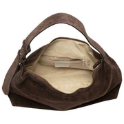 Elie Beaumont Wildleder-Slouch-Tasche – Schokoladenbraun