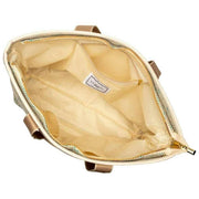 Elie Beaumont Summer Tote Bag - Gold Geometric Basketweave