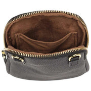 Elie Beaumont Samt-Handytasche – Schwarz Chevron/Weiß