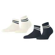 Esprit Active Tennis 2-Pack Sneaker Socks - Black/White