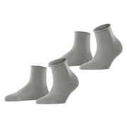 Esprit Basic Pure 2 Pack Short Socks - Light Grey