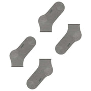 Esprit Basic Pure 2 Pack Short Socks - Light Grey
