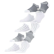 Esprit Dots and Stripes 5 Pack Sneaker Socks - Cream