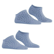 Esprit Fine Dot 2 Pack Sneaker Socks - Jeans Blue