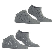 Esprit Fine Dot 2 Pack Sneaker Socks - Light Grey