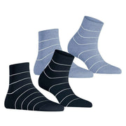 Esprit Fine Line 2 Pack Short Socks - Blue