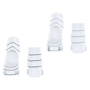 Esprit Fine Line 2 Pack Short Socks - White/Blue