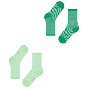 Esprit Fine Line 2 Pack Socks - Green