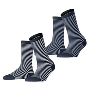 Esprit Fine Line 2 Pack Socks - Navy