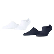 Esprit Fine Rhomb 2-Pack Sneaker Socks - Navy/White
