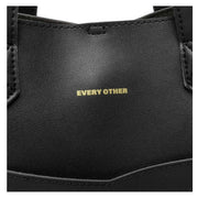 Every Other Front Pocket Soft Tote Bag - Black