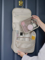 Stackers Medium hangende toilettas - Havermoutcrème