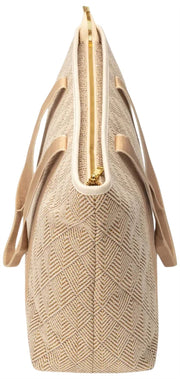 Elie Beaumont Summer Tote Bag - Goud Geometrisch Basketweave
