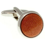 david-van-hagen-goldstone-round-cufflinks---brownsilver-34498465