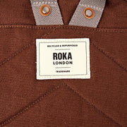 Roka Hampton kleine katoenen canvas rugzak - Lindt Brown