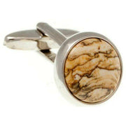 david-van-hagen-jasper-round-cufflinks---beigesilver-34498434