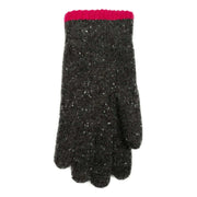 dents-argyle-marl-yarn-knitted-gloves---charcoalfuchsia-pink-34477609
