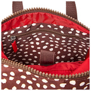 Petit sac à dos en toile recyclée Roka Canfield B - Marron à pois