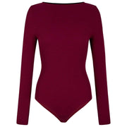 Falke Daily Bateau korte bodysuit - Chianti rood