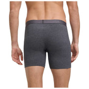 Falke Daily Comfort 2er-Pack Boxershorts mit langem Bein – Dunkelgrau meliert
