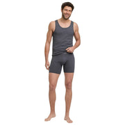 Falke Daily Comfort 2er-Pack Boxershorts mit langem Bein – Dunkelgrau meliert