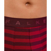 Falke Daily Comfort Striped Boxer Brief - Burgundy