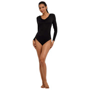 Falke Daily Drape korte bodysuit - zwart